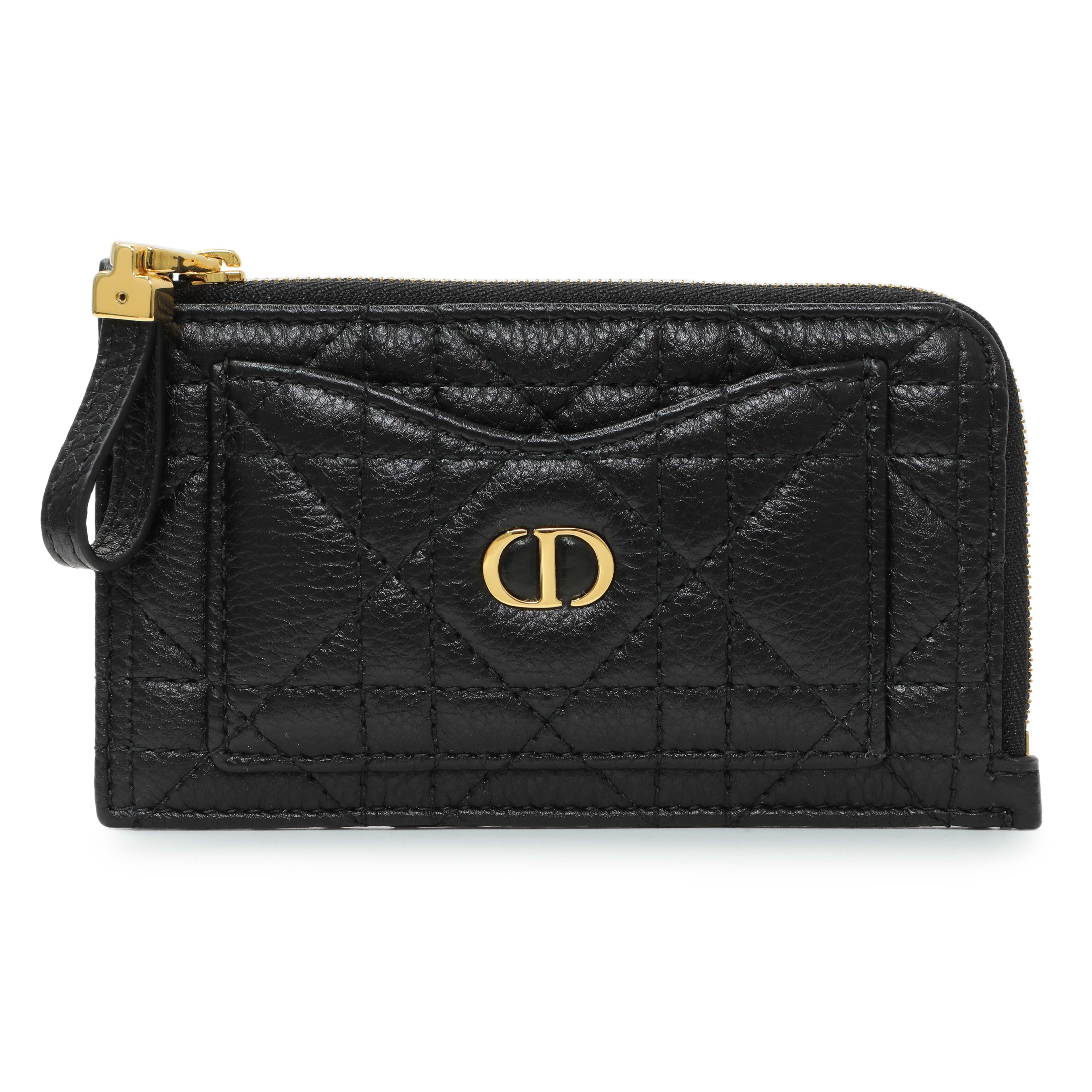 Christian Dior Supple Calfskin Cannage Lady Dior Cosmos Zipped