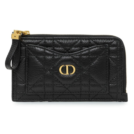 Christian Dior Supple Calfskin Cannage Lady Dior Cosmos Zipped Card Holder Accessories Christian Dior