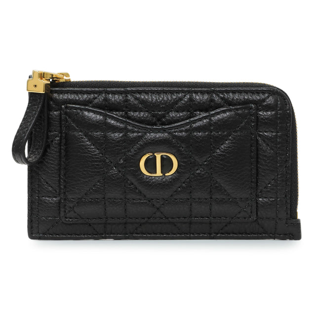 Christian Dior Supple Calfskin Cannage Lady Dior Cosmos Zipped Card Holder Accessories Christian Dior