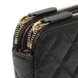 Chanel Black Caviar Quilted Small Clutch With Chain
