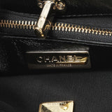 Chanel Black Shiny Crumpled Calfskin Quilted Mini 31 Shopping Bag Handbags Chanel