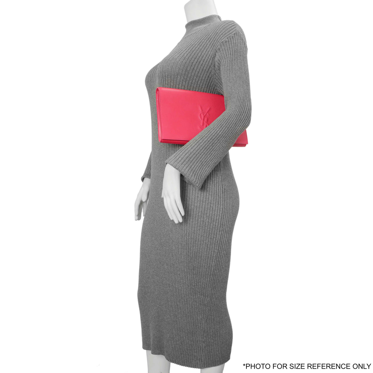 Saint Laurent Fuchsia Calfskin Monogram Large Belle De Jour Clutch Handbags Saint Laurent