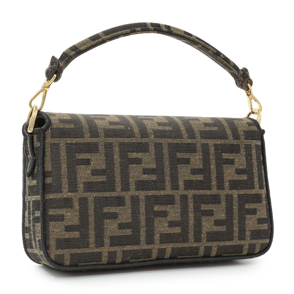 Fendi Fabric Jacquard FF 1974 Mini Baguette Handbags Fendi