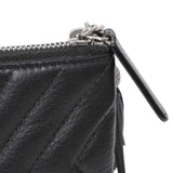 Chanel Black Calfskin Tassel Small Cosmetic Pouch Accessories Chanel