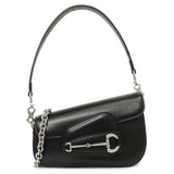 Gucci Black Calfskin Mini Horsebit 1955 Asymmetric Shoulder Bag