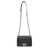 Chanel Black Quilted Calfskin Small Boy Flap Handbags Chanel