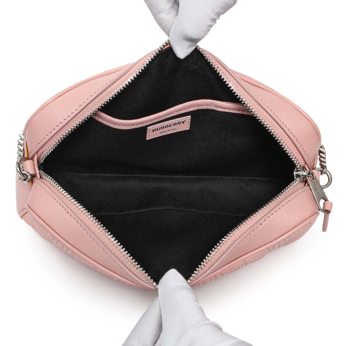 Burberry Pink Quilted Calfskin Lola Camera Bag Handbags Burberry