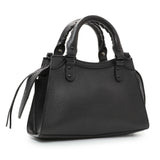 Balenciaga Black Grained Calfskin Neo Nano City Crossbody Handbags Hermes