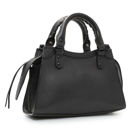 Balenciaga Black Grained Calfskin Neo Nano City Crossbody Handbags Hermes