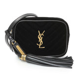 Saint Laurent Black Velvet Lou Belt Bag Handbags Saint Laurent