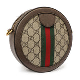 Gucci GG Supreme Monogram Web Mini Ophidia Round Shoulder Bag