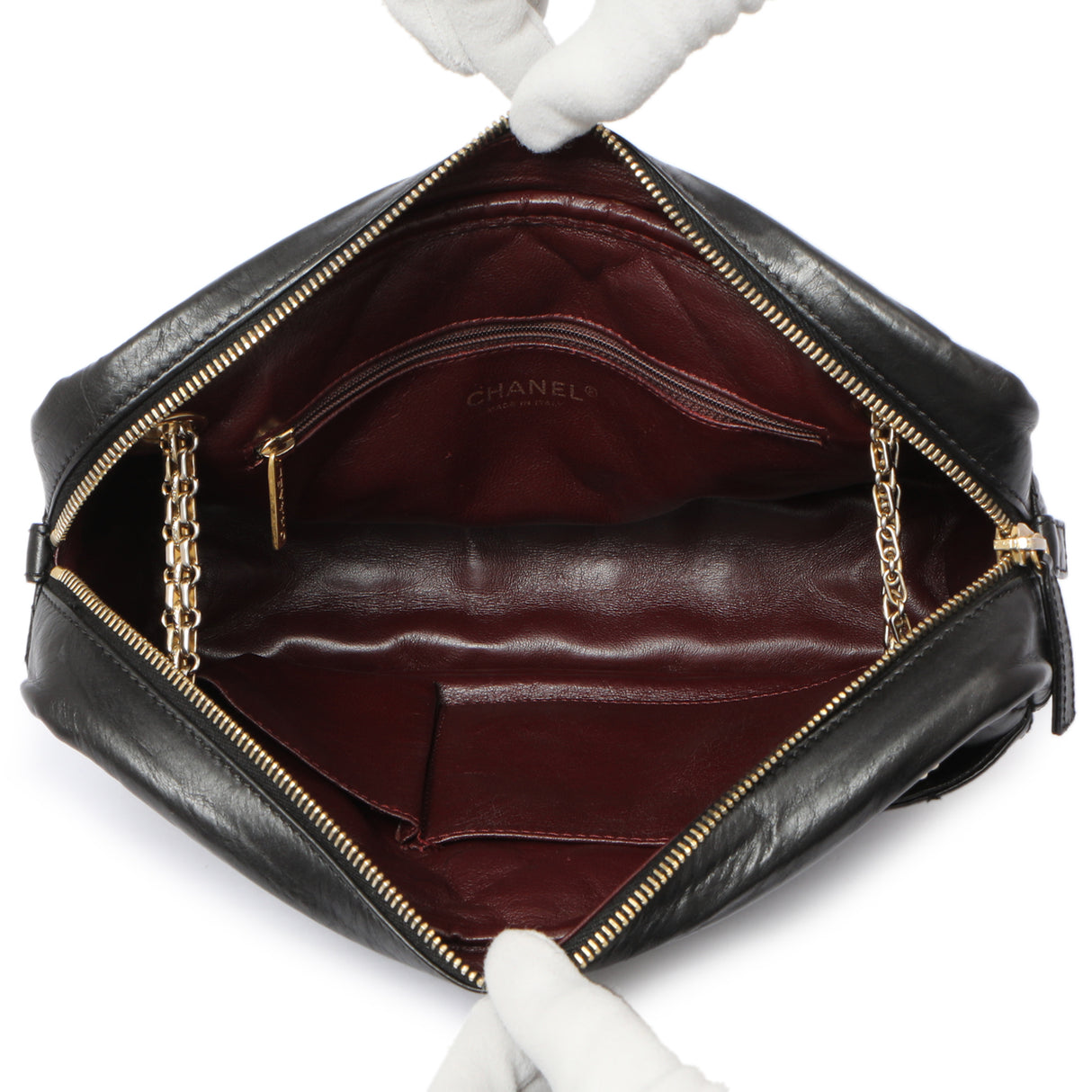 Chanel Black Quilted Aged Calfskin Medium Reissue Camera Case Bag