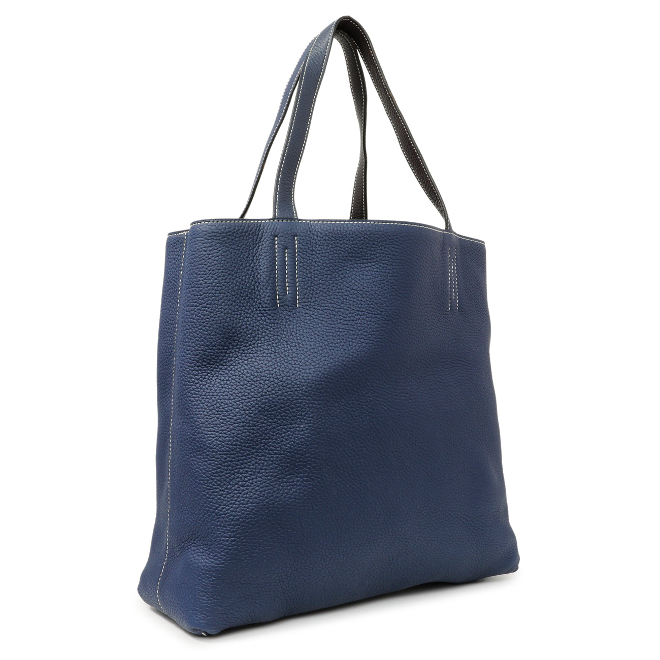 Hermes Blue Taurillon Clemence Double Sens 36 – Modaselle