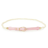 Chanel Iridescent Pink Lambskin Pearl Belt Accessories Chanel