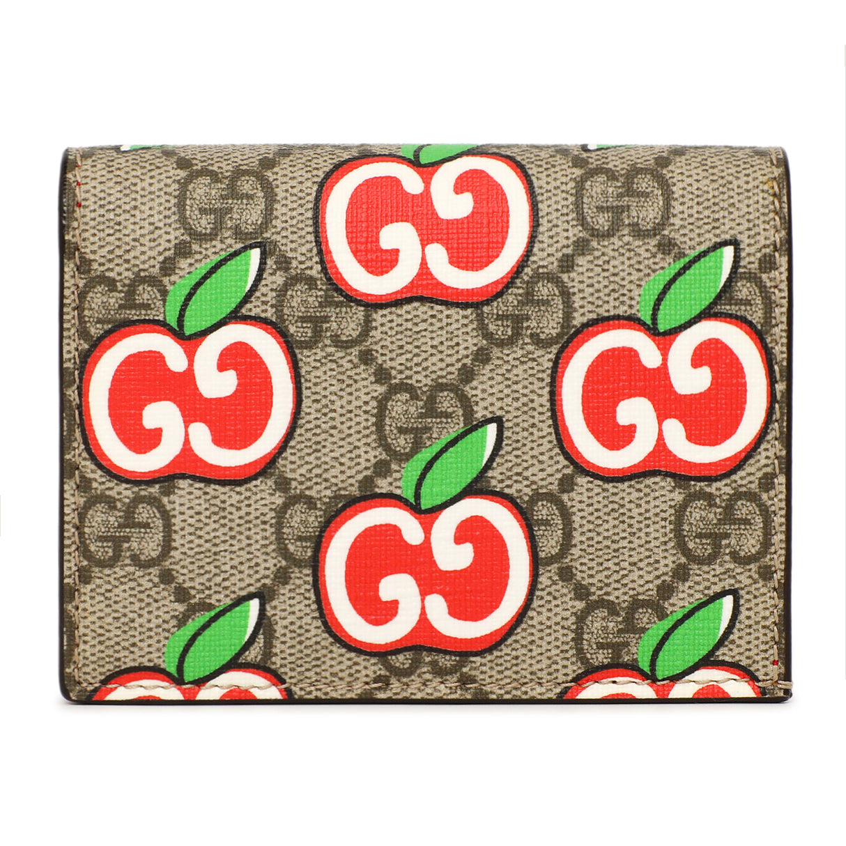 Gucci GG Supreme Monogram Apple Card Case Wallet