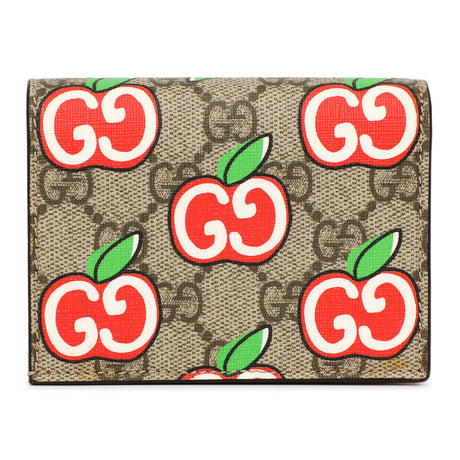 Gucci GG Supreme Monogram Apple Card Case Wallet