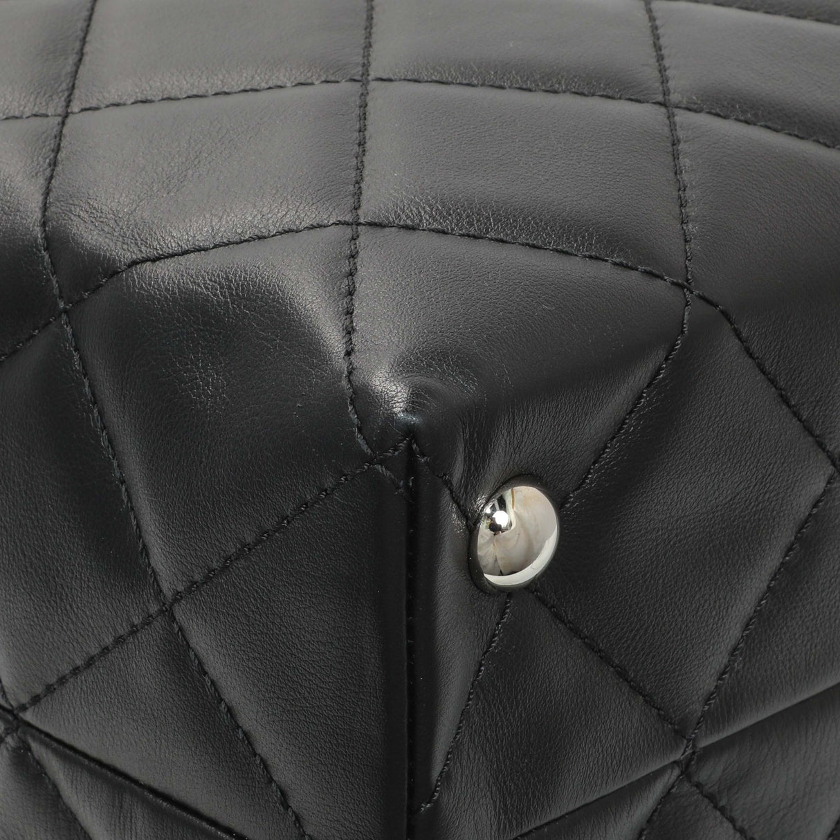 Chanel Black Calfskin Quilted Large In the Business Tote Handbags Chanel