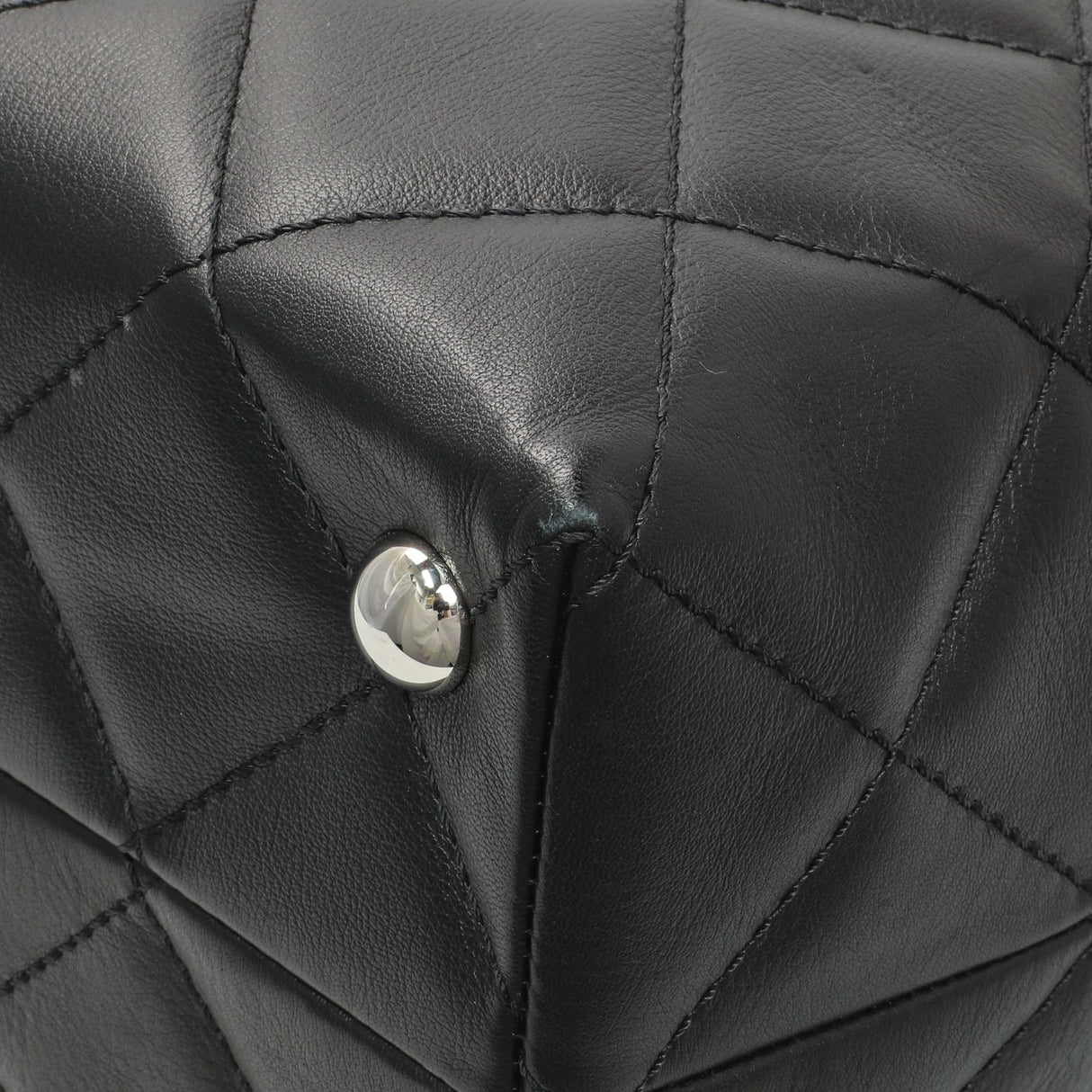 Chanel Black Calfskin Quilted Large In the Business Tote Handbags Chanel