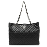 Chanel Black Calfskin Quilted Large In the Business Tote Handbags Chanel