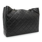 Chanel Black Calfskin Quilted Large In the Business Tote Handbags Chanel