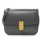 Celine Grey Smooth Calfskin Medium Classic Box Flap Handbags Celine