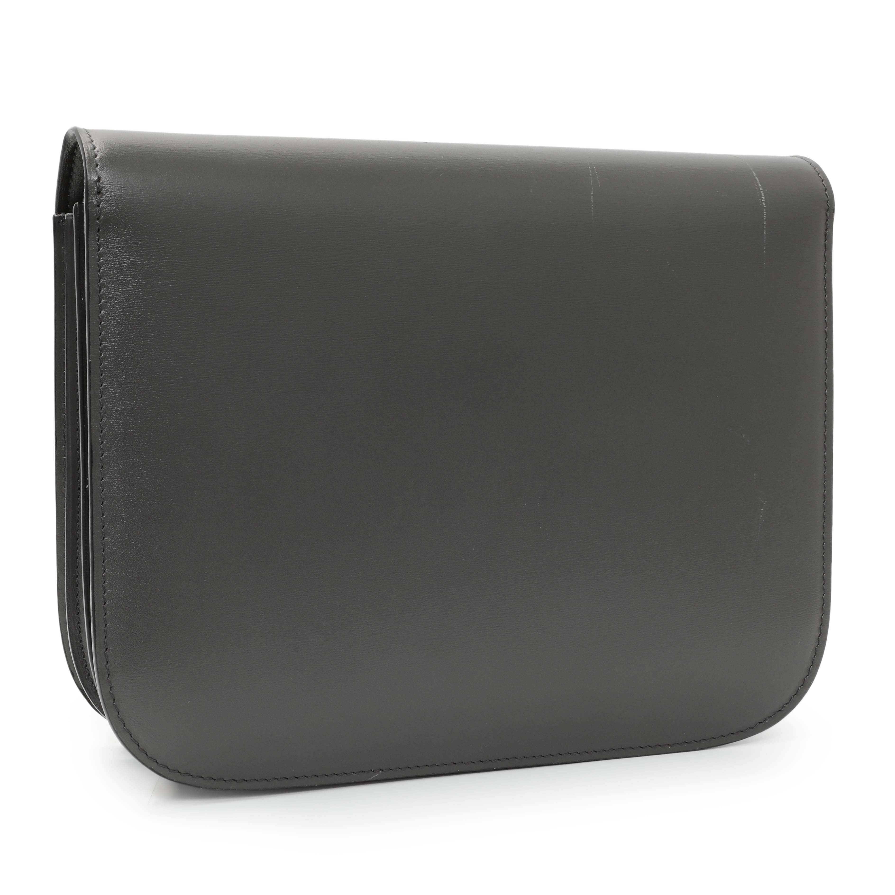 Celine Grey Smooth Calfskin Medium Classic Box Flap – Modaselle