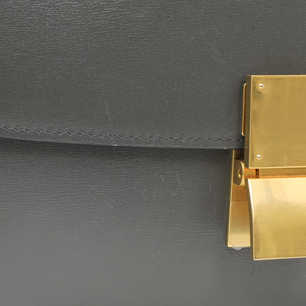 Celine Grey Smooth Calfskin Medium Classic Box Flap Handbags Celine