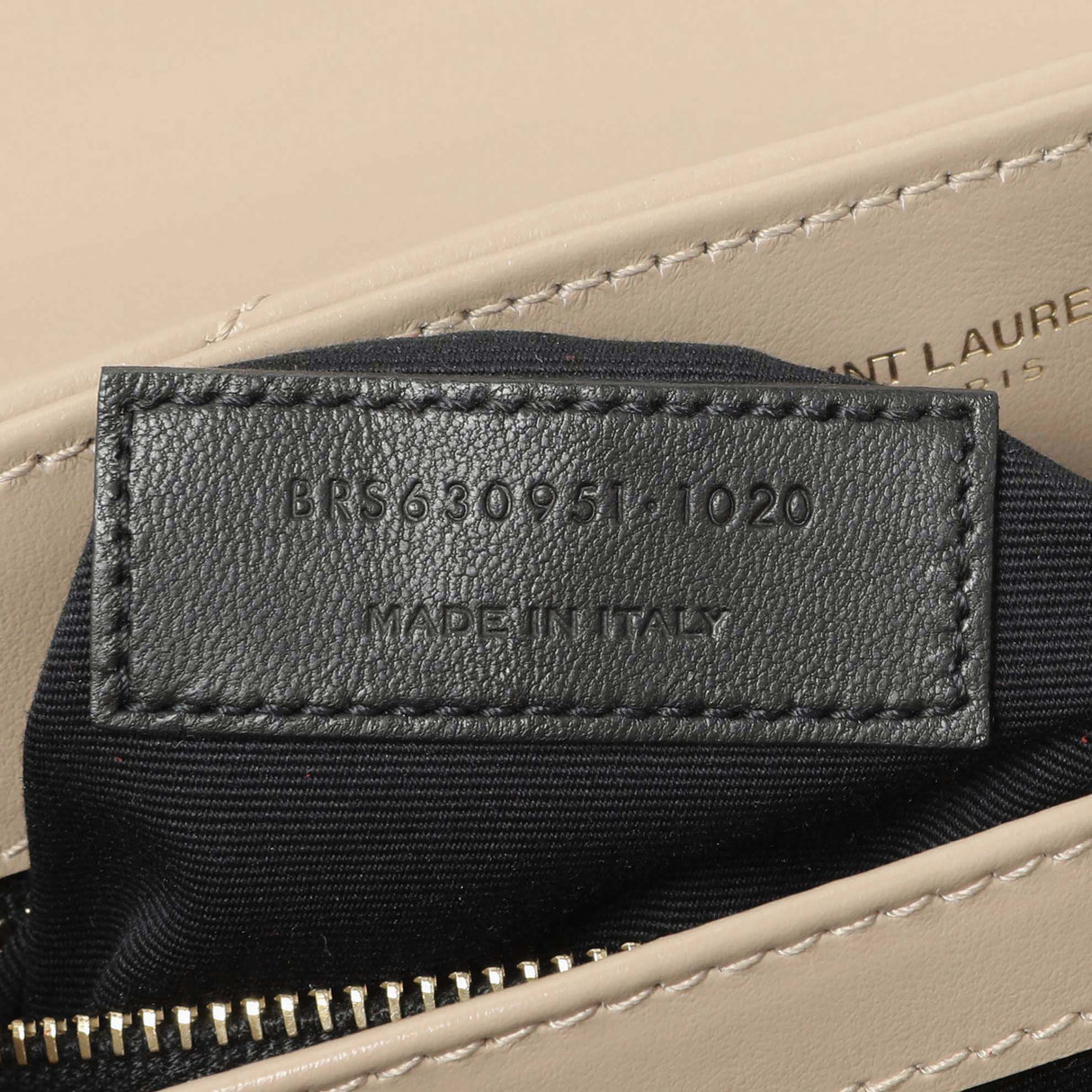 Saint Laurent Beige Calfskin Monogram Toy Loulou Crossbody Handbags Saint Laurent