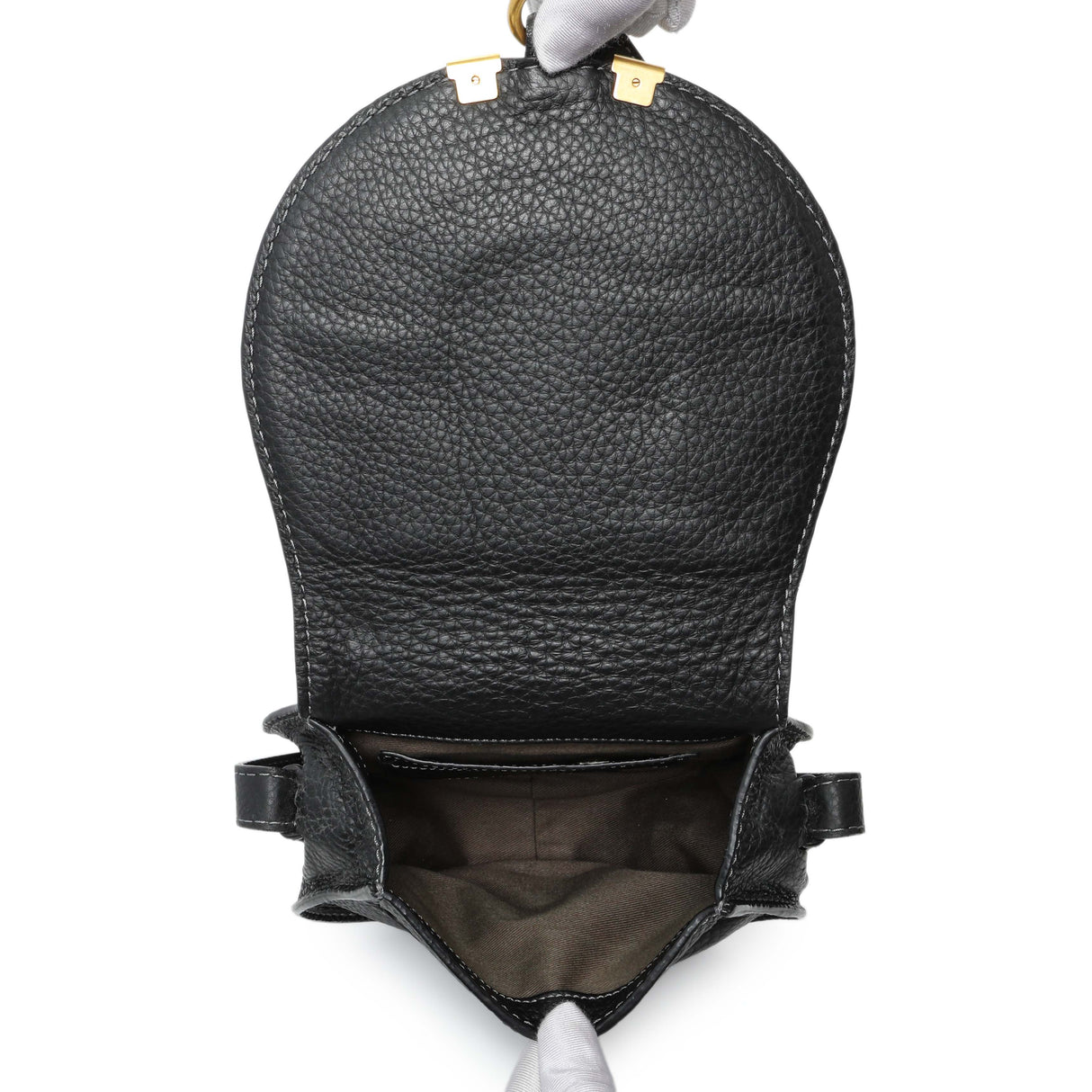 Chloe Black Calfskin Mini Marcie Round Crossbody Bag Handbags Chloe