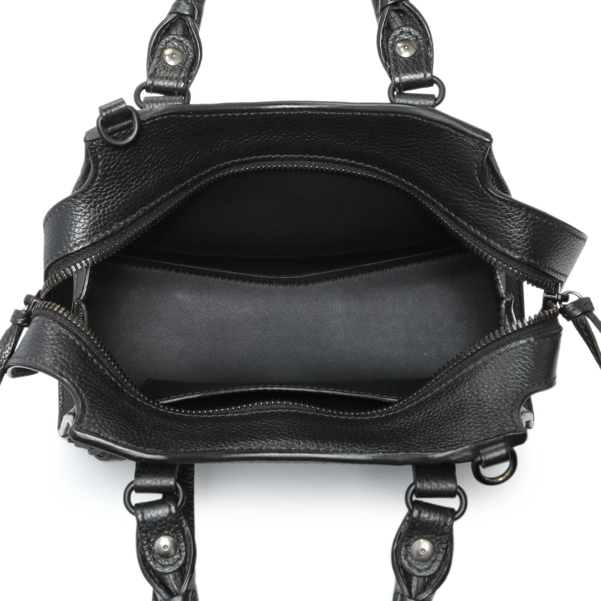 Balenciaga Black Grained Calfskin Neo Nano City Crossbody Handbags Hermes