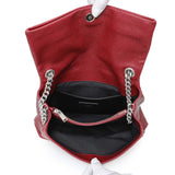 Saint Laurent Red Grain De Poudre Medium West Hollywood Monogram Fold-Over Handbags Saint Laurent