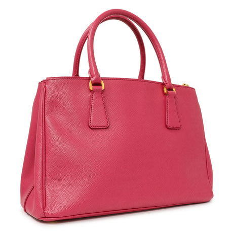 Prada Pink Saffiano Small Galleria Double Zip Tote