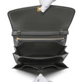 Celine Grey Smooth Calfskin Medium Classic Box Flap Handbags Celine