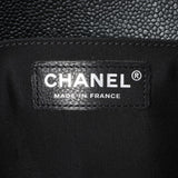 Chanel Black Chevron Quilted Caviar Medium Boy Flap Handbags Chanel