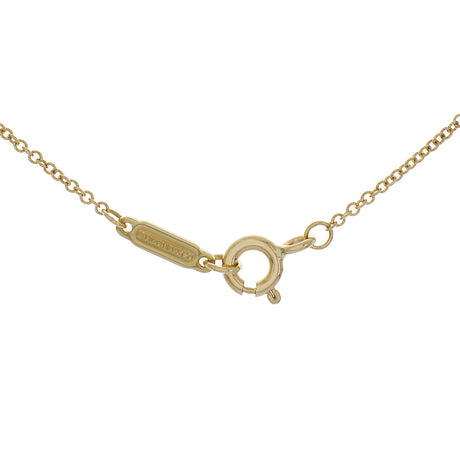 Tiffany & Co. 18K Yellow Gold Diamond Small T Smile Pendant Necklace