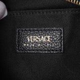 Versace Black Grained Calfskin Virtus Small Bowling Bag Handbags Versace