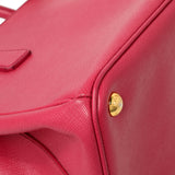 Prada Pink Saffiano Small Galleria Double Zip Tote