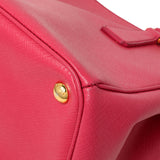 Prada Pink Saffiano Small Galleria Double Zip Tote