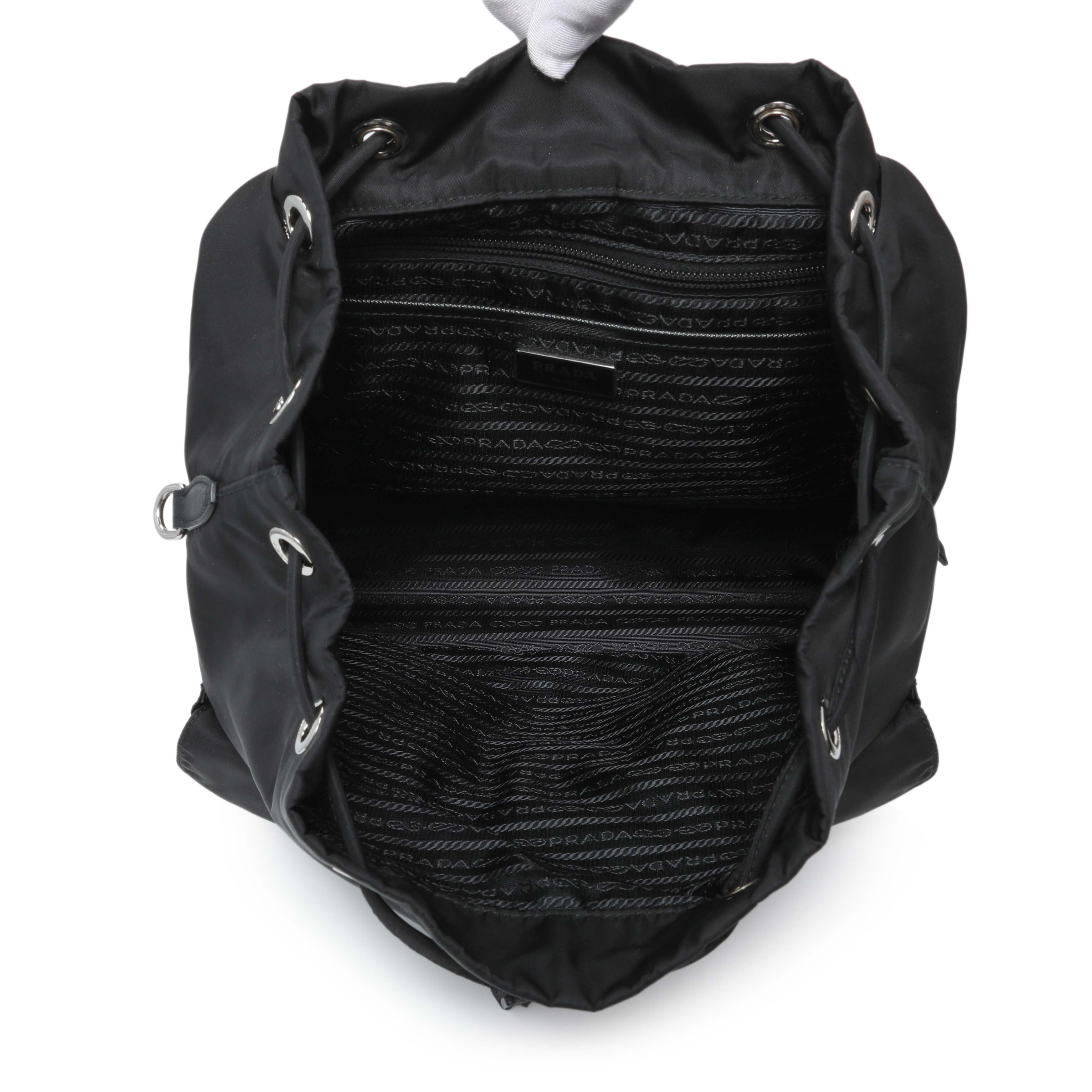Prada Black Tessuto Nylon Medium Backpack – Modaselle