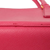 Prada Pink Saffiano Small Galleria Double Zip Tote