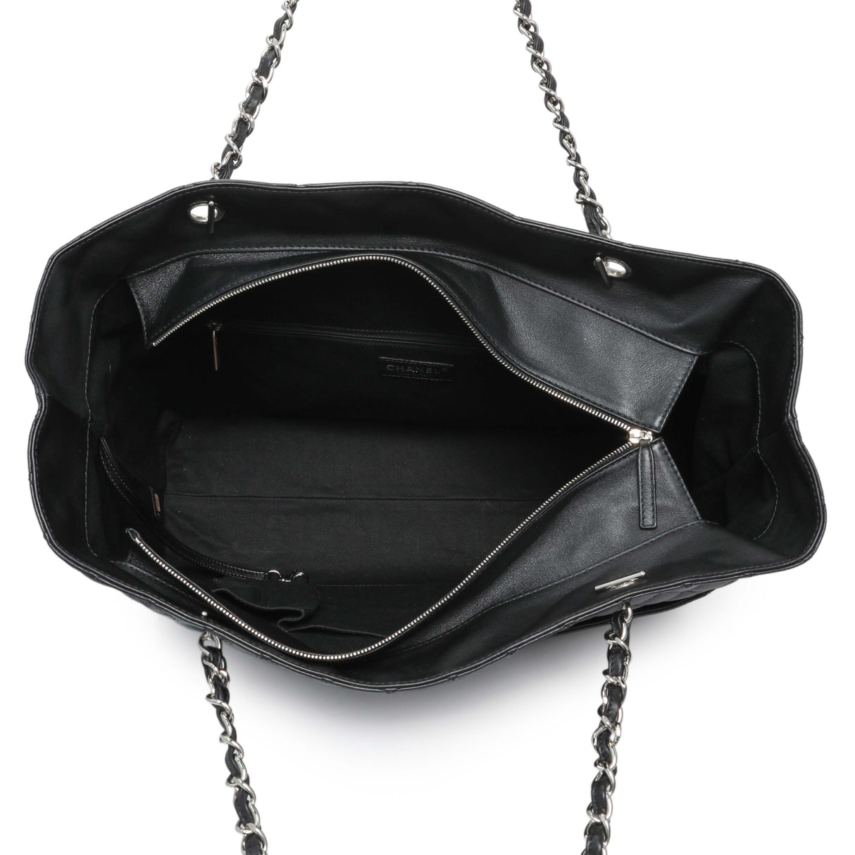 Chanel Black Calfskin Quilted Large In the Business Tote Handbags Chanel