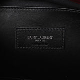 Saint Laurent Red Grain De Poudre Medium West Hollywood Monogram Fold-Over Handbags Saint Laurent