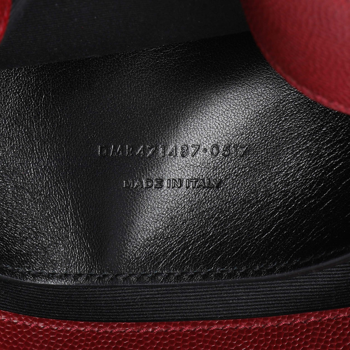 Saint Laurent Red Grain De Poudre Medium West Hollywood Monogram Fold-Over Handbags Saint Laurent