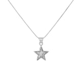 18K White Gold 0.30 Carat Diamond Star Pendant Fine Jewellery Modaselle