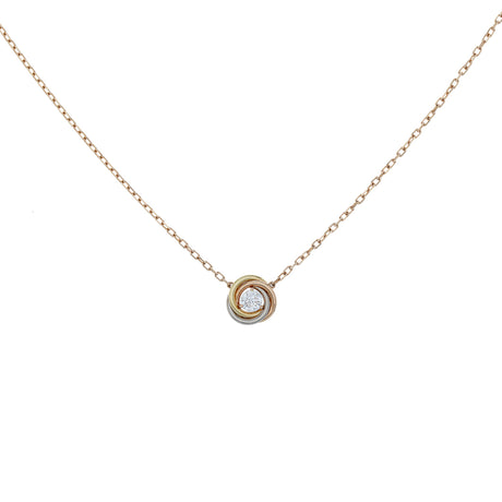 Cartier 18K Diamond Trinity Pendant Necklace Designer Jewellery Cartier