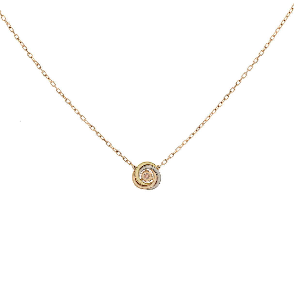 Cartier 18K Diamond Trinity Pendant Necklace Designer Jewellery Cartier