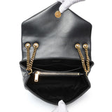 Saint Laurent Black Calfskin Y Quilted Monogram Small Loulou Chain Satchel Handbags Saint Laurent