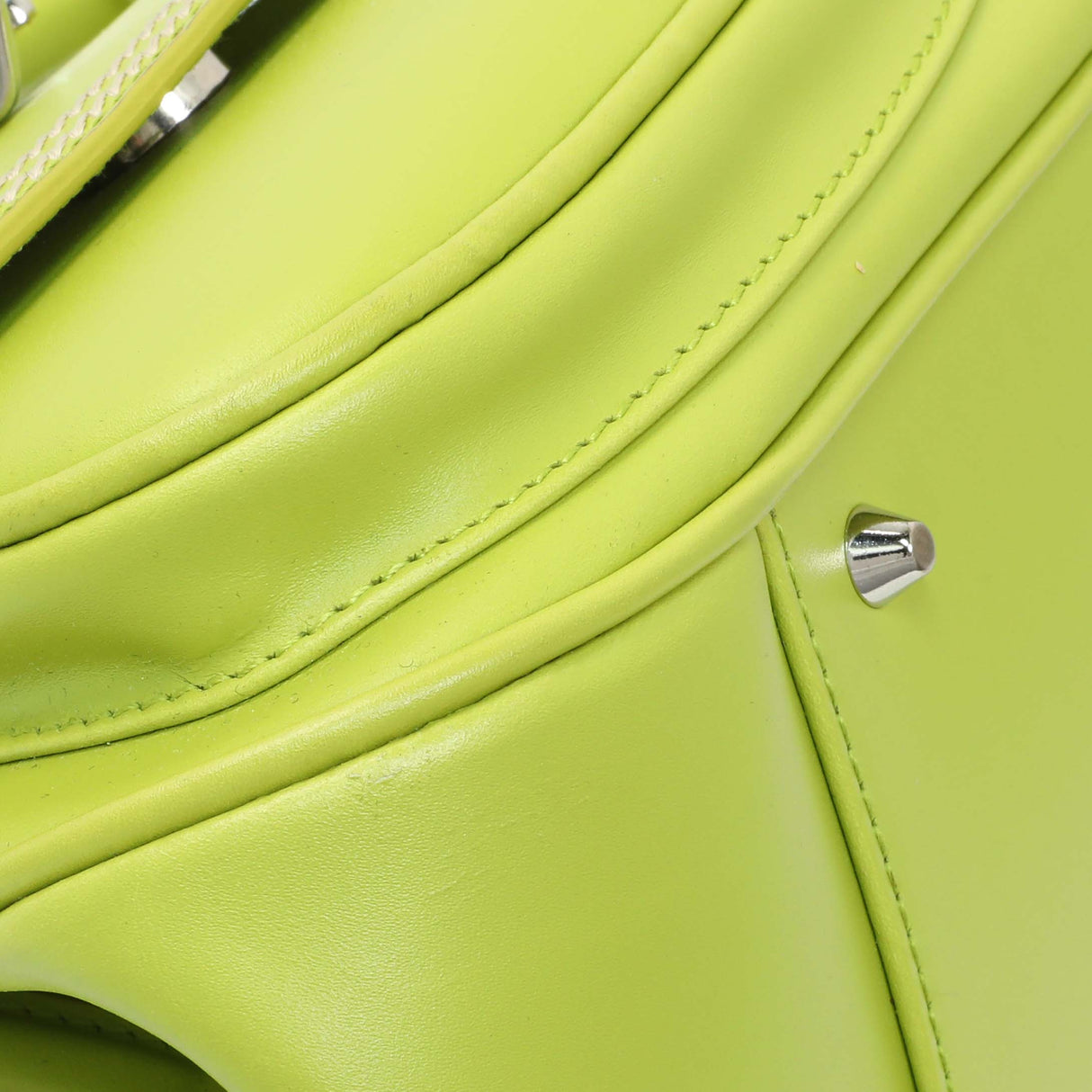 Christian Dior Green Calfskin Medium Detective Satchel Handbags Christian Dior