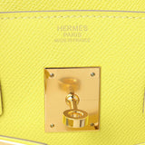 Hermes Lime Epsom Birkin 30 Handbags Hermes