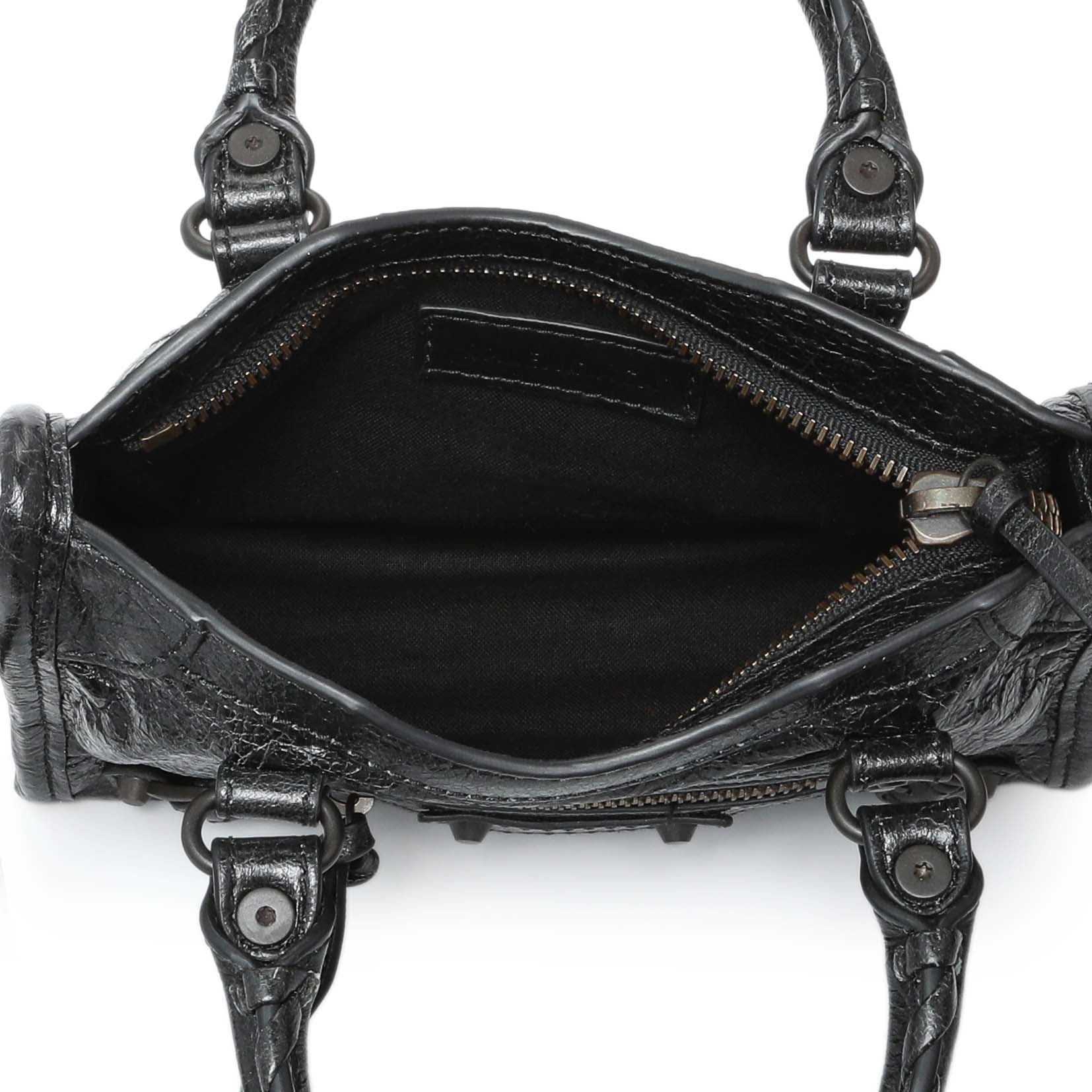 Balenciaga Black Agneau Classic Hardware Nano City – Modaselle